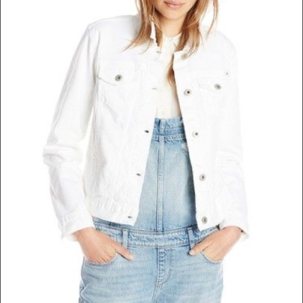 Lucky Brand The Tomboy Trucker Jacket - White NWOT